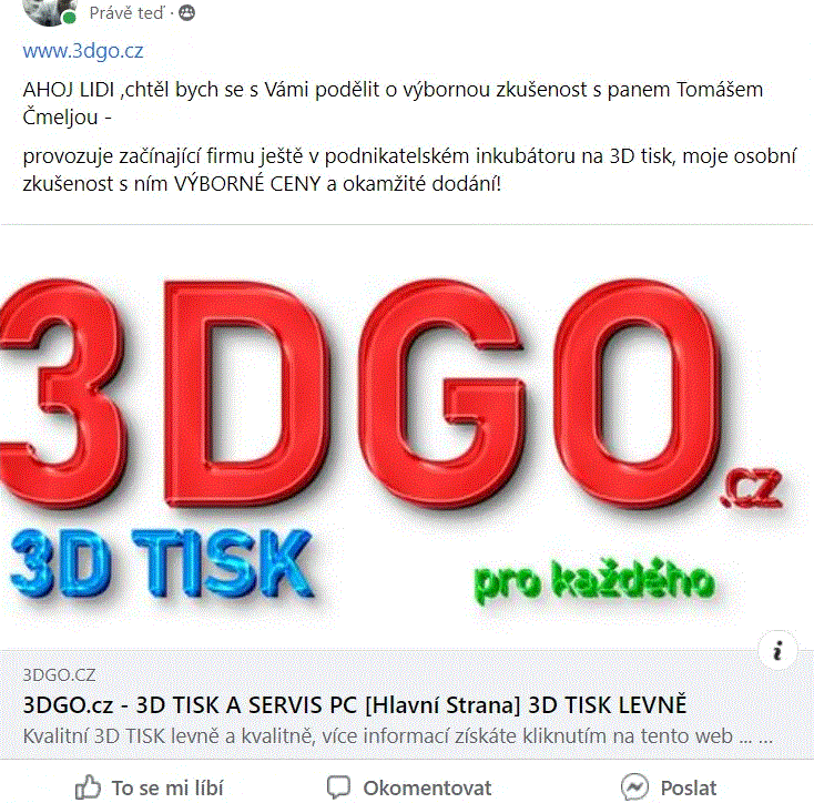 3DGO.cz - 3D TISK a SERVIS PC